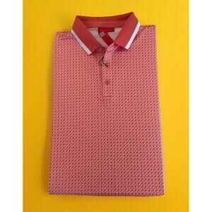 $110 NWT Redvanly Mens Divine Performance Golf Polo Shirt Coral XXL